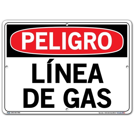 Vestil Aluminum Sign, 10-1/2" Height, 14-1/2" Width, Aluminum, Rectangle, Spanish SI-D-16-C-AL-040-S